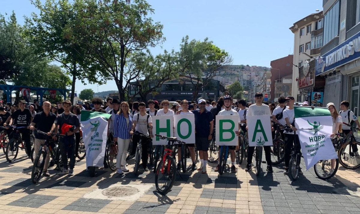 Mudanya'da öğrenciler sağlıklı yaşam için pedal çevirdi